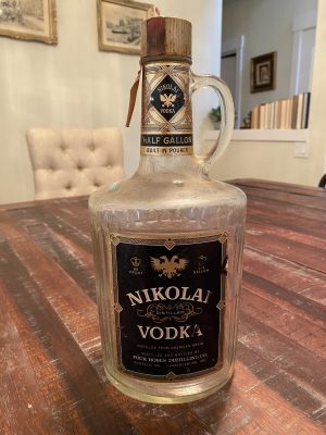 NIKOLAI VODKA 80 Proof, FOUR ROSES DISTILLING CO. DUNDALK, MD. LAWRENCEBURG, IND.