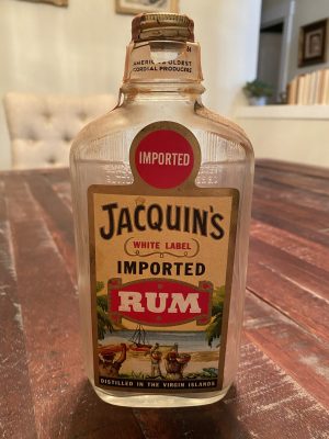 JACQUIN'S WHITE LABEL IMPORTED RUM, DISTILLED IN THE VIRGIN ISLANDS