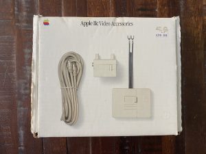 1984 Apple IIc Video Accessories, Cable and Adapter w/ Box