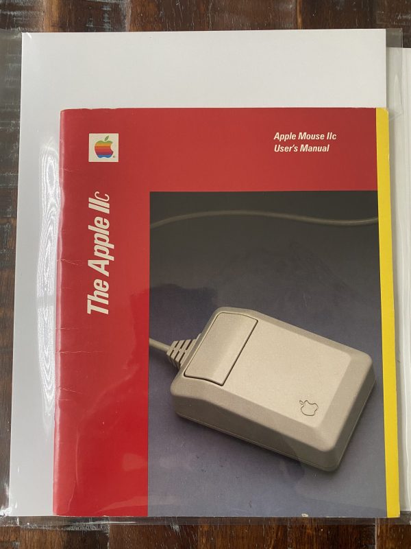 RARE 1984 Apple IIc Mouse w/ Original Receipt, Box, Manual and MousePaint and Floppy Disk Included #A2M4015