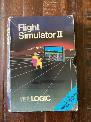 1984 Apple II+, IIe and IIc, Flight Simulator II Video Game by subLOGIC Corporation, Champaign, IL