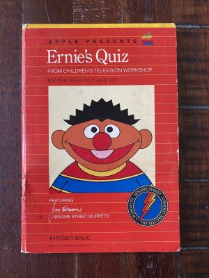 Jim Hensen's Apple IIc INTEGER BASIC SESAME STREET MUPPETS Ernie's Quiz, Cupertino, California