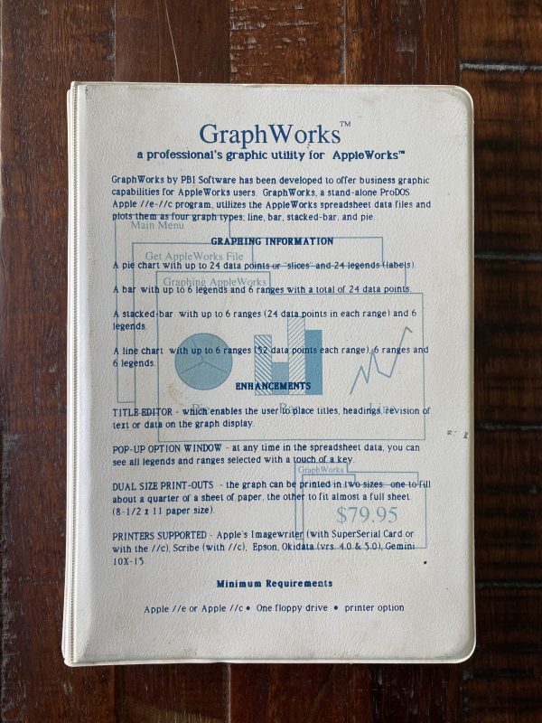 1984 Apple IIc or IIe GraphWorks™ AppleWorks™ - Professional Graphic Utility