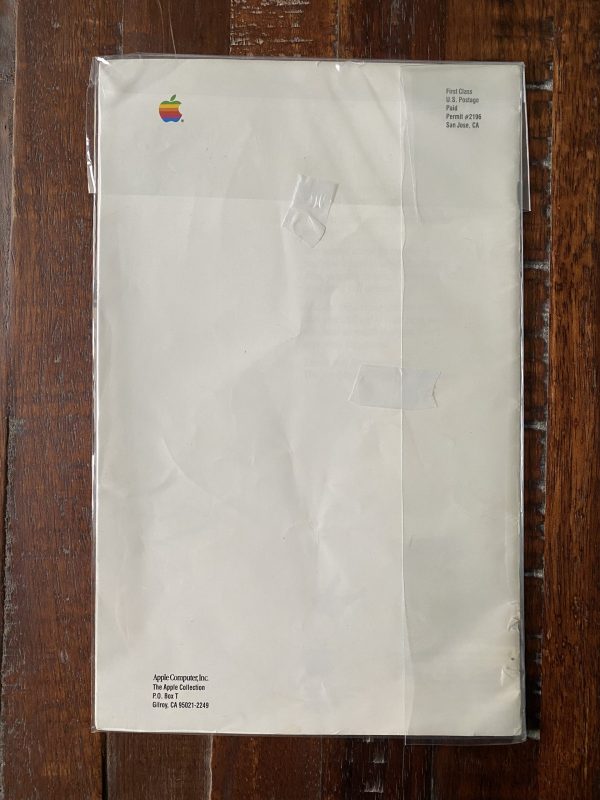 1984 Apple Promo Mailer Catalog Letter w/ Student Letter On Cover