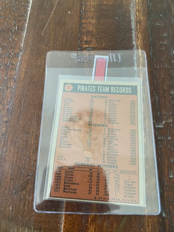 Pirates Team World Champions, Pittsburgh Pirates, Topps Baseball Card #1