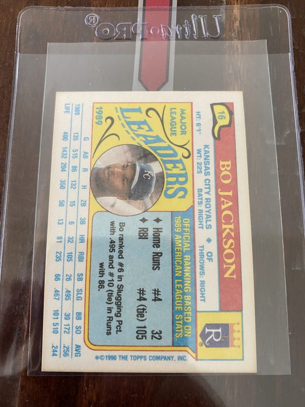 Bo Jackson, Topps Mini Leaders Baseball Card 1990 #16