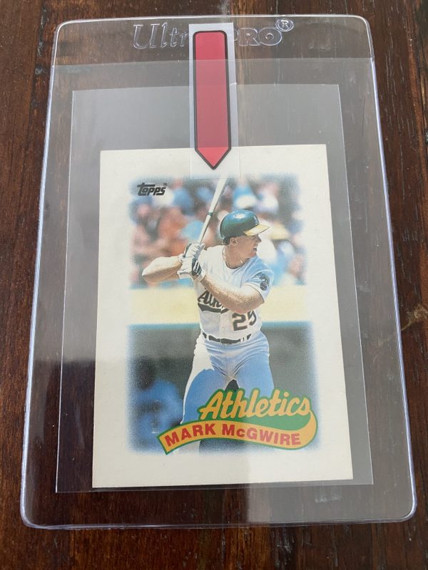 Mark McGwire, Topps Mini Leaders Baseball Card 1989 #70