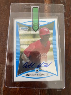 Anthony Hewitt, Philadelphia Phillies, Autograph, Topps Bowman Chrome #BDPP117