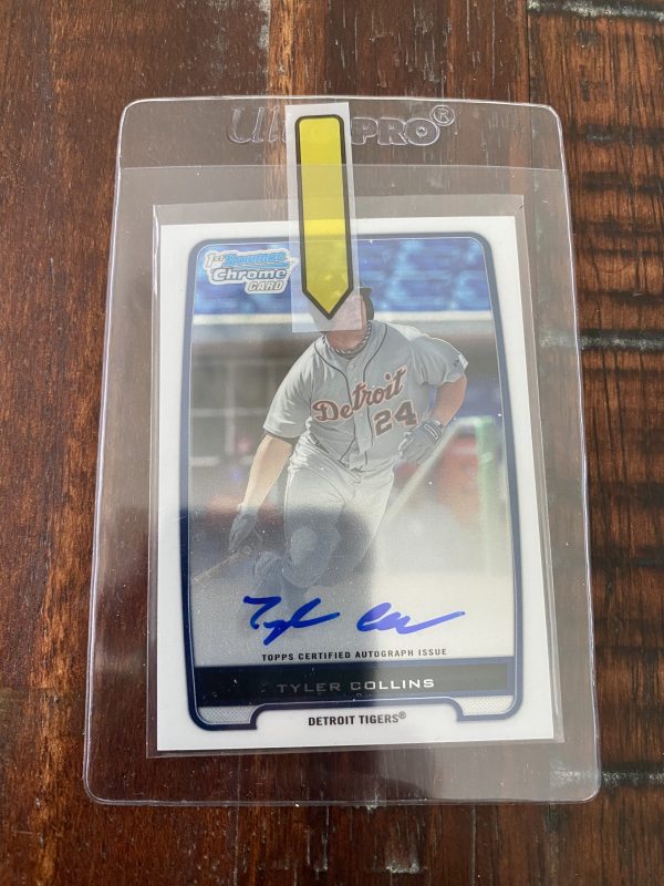 Tyler Collins, Detroit Tigers, Autograph, Topps Bowman Chrome Baseball Card #BCP106