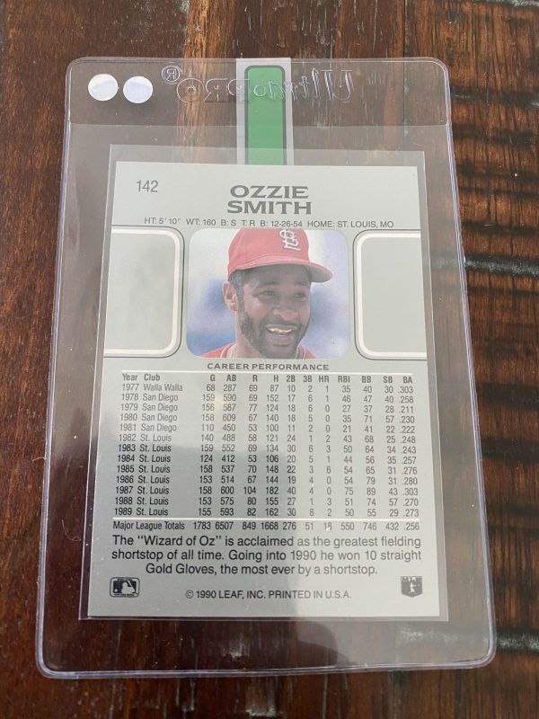 Ozzie Smith, Baseball Card Leaf #142