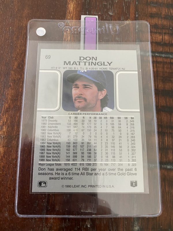 Don Mattingly, Baseball Card Leaf #69