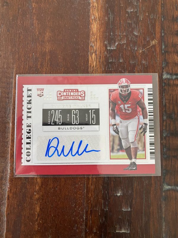 D’Andre Walker, Autograph, 2019 Contenders Draft Picks Rookie #185