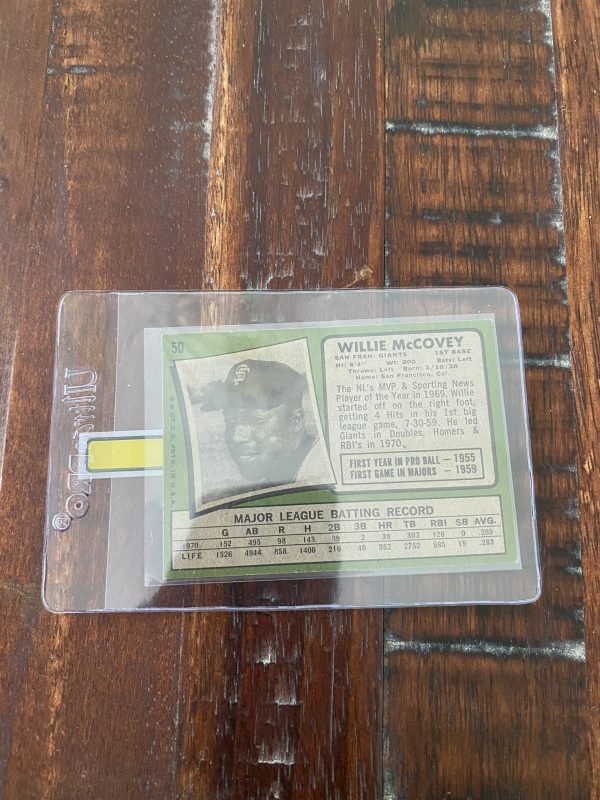 Willie McCovey, San Francisco Giants, Autograph, Topps 1971 #50