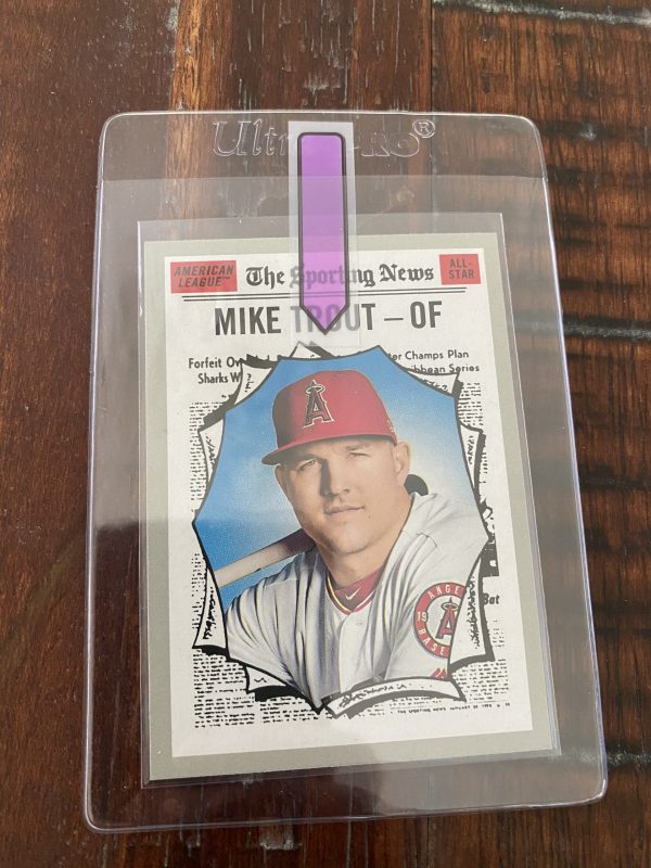 Mike Trout, Los Angeles Angels, Topps Heritage Baseball Card #357