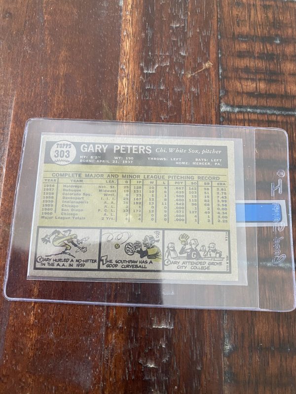 Gary Peters, Chicago White Sox, Topps Baseball Card #303