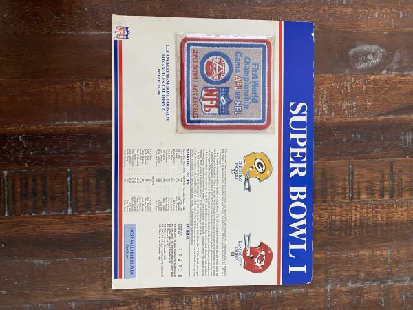 SUPER BOWL I (Jan 15, 1967) Kansas City and Green Bay Packers Patch NIB